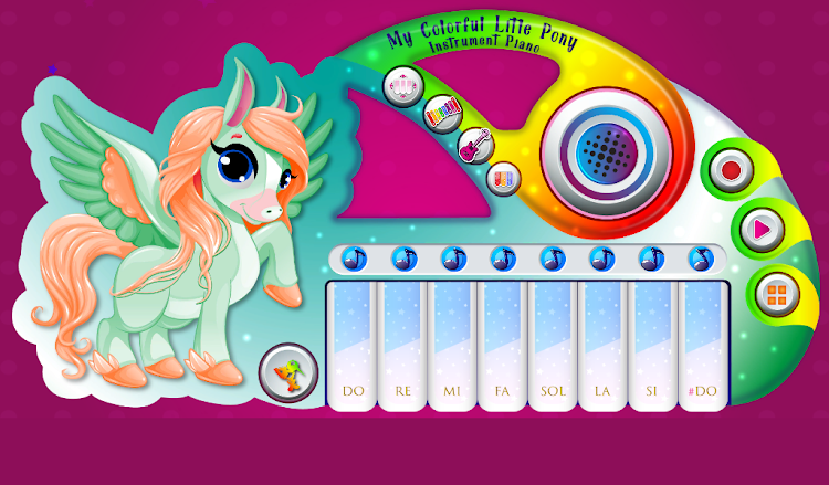 #3. My Colorful Little Pony Piano (Android) By: EYPONR GAMES eyup oner