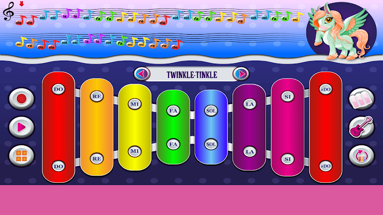 #4. My Colorful Little Pony Piano (Android) By: EYPONR GAMES eyup oner