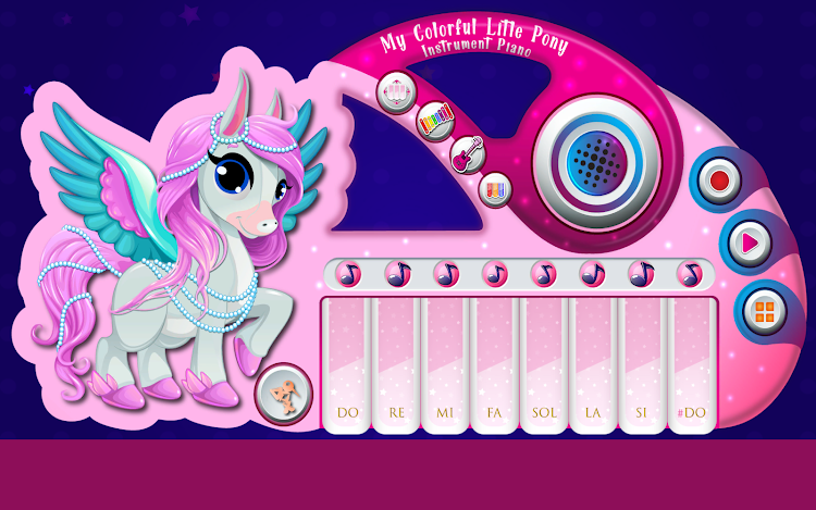 #9. My Colorful Little Pony Piano (Android) By: EYPONR GAMES eyup oner