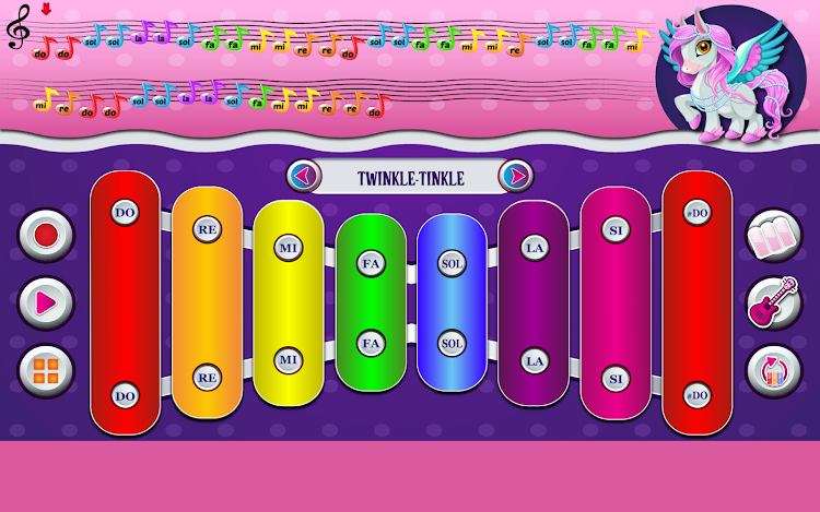 #10. My Colorful Little Pony Piano (Android) By: EYPONR GAMES eyup oner