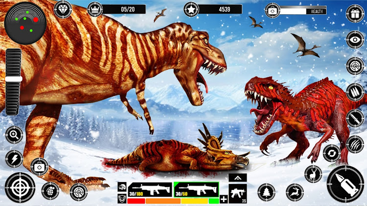 #2. Wild Dinosaur Hunting Zoo Game (Android) By: Play Menu