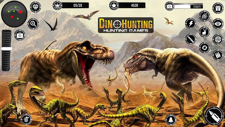 #3. Wild Dinosaur Hunting Zoo Game (Android) By: Play Menu