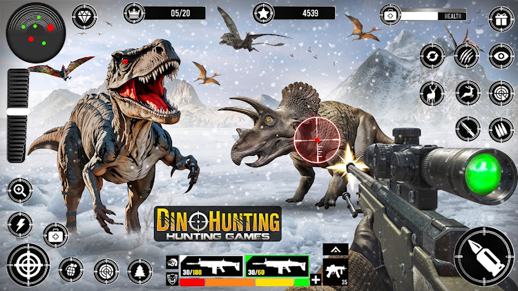 #6. Wild Dinosaur Hunting Zoo Game (Android) By: Play Menu