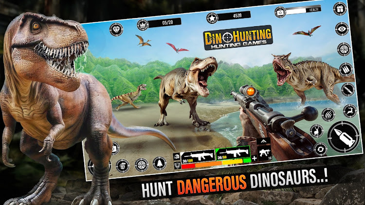 #8. Wild Dinosaur Hunting Zoo Game (Android) By: Play Menu