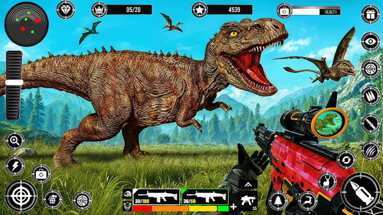 #9. Wild Dinosaur Hunting Zoo Game (Android) By: Play Menu