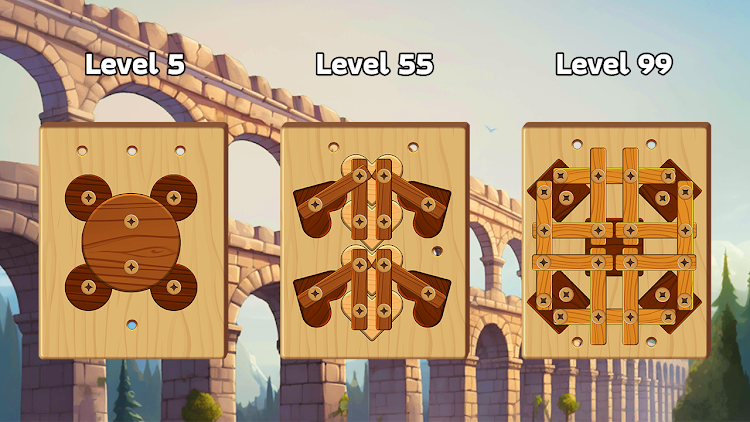 #7. Wood Nuts & Bolt: Screw Puzzle (Android) By: Higame Global Ltd.