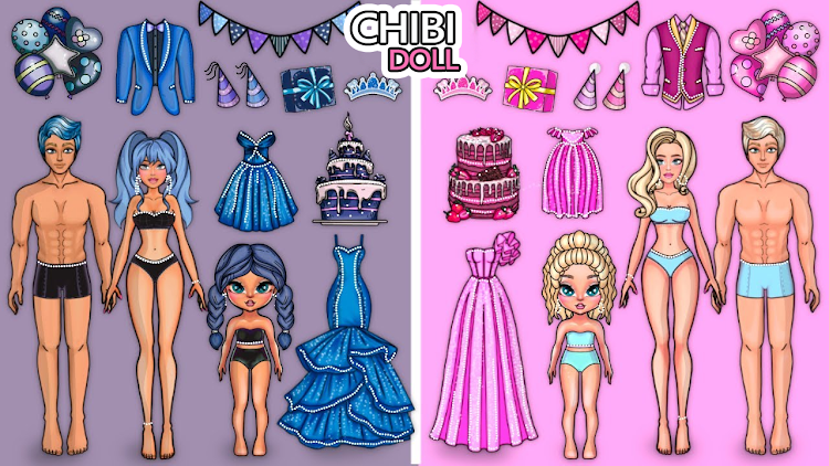 #4. Chibi Doll Dress Up DIY Games (Android) By: Phone Games Studio