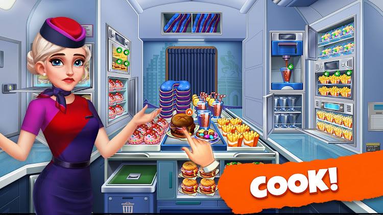 #7. Airplane Cooking - Chef Game (Android) By: RedFish Games