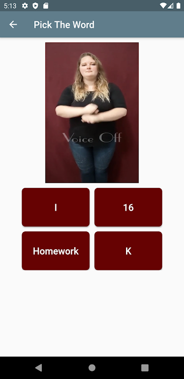 #3. Voice Off - ASL Learning (Android) By: VoiceOff