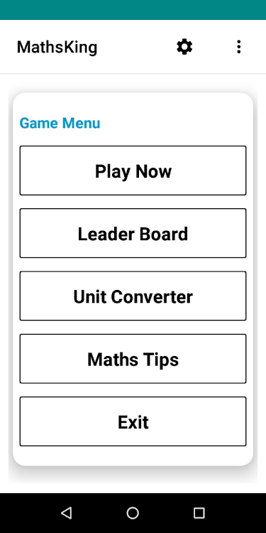 #2. MathsKing (Android) By: Gyamblex