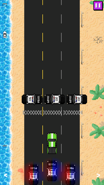 #6. The Overtake - retro race game (Android) By: K20 Software