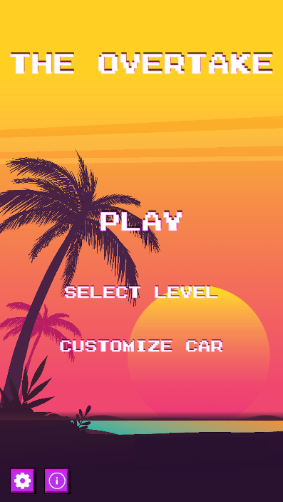 #8. The Overtake - retro race game (Android) By: K20 Software