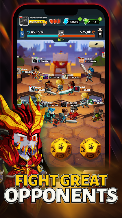 #7. Slash & Roll: Dice Heroes (Android) By: Gamesture sp. z o.o.