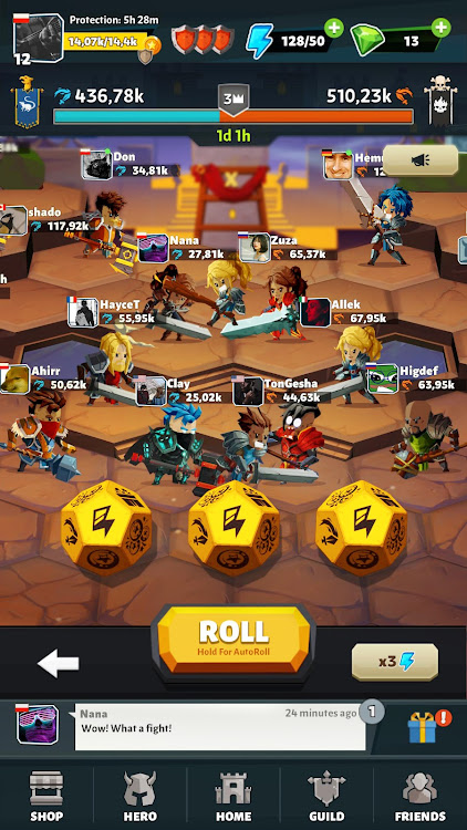 #9. Slash & Roll: Dice Heroes (Android) By: Gamesture sp. z o.o.