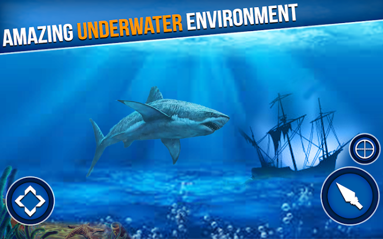 #2. Shark Hunter Spearfishing Game (Android) By: Check-In Games