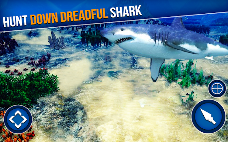 #4. Shark Hunter Spearfishing Game (Android) By: Check-In Games