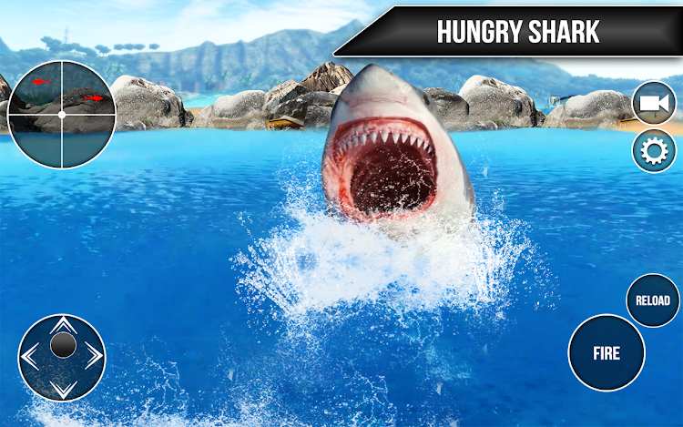 #7. Wild Shark Fish Hunting game (Android) By: Check-In Games