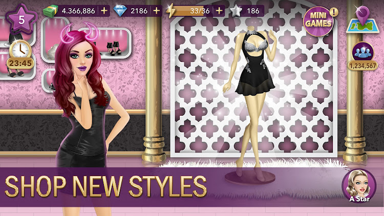 #5. Hollywood Story®: Fashion Star (Android) By: NANOBIT