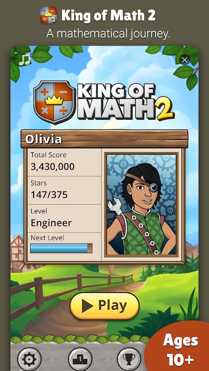 #4. King of Math+ (Android) By: Oddrobo Software AB