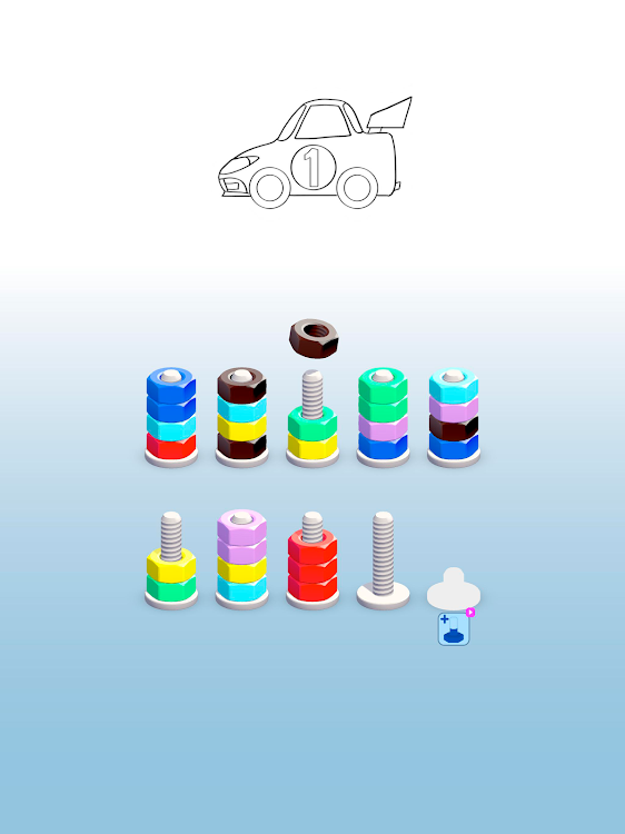 #9. Sort Paint: Nuts Sort Puzzle (Android) By: Goolny Games