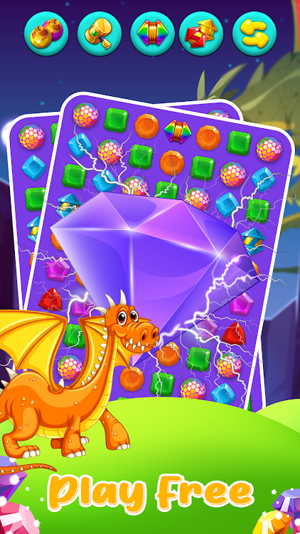 #4. Dragon Jewels Blast - Match 3 (Android) By: Playfrenzy