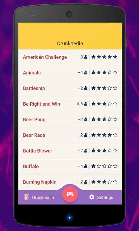 #3. Game of Shots (Drinking Games) (Android) By: Wired Koala Studios