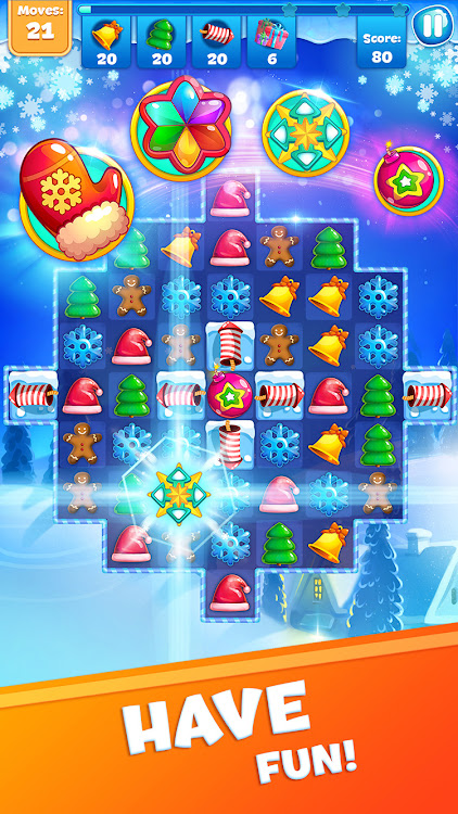 #3. Christmas Sweeper 3 - Match-3 (Android) By: SmileyGamer Match 3 Games