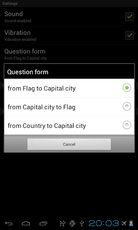 #5. Capital City Quiz (Android) By: SprigsLabs