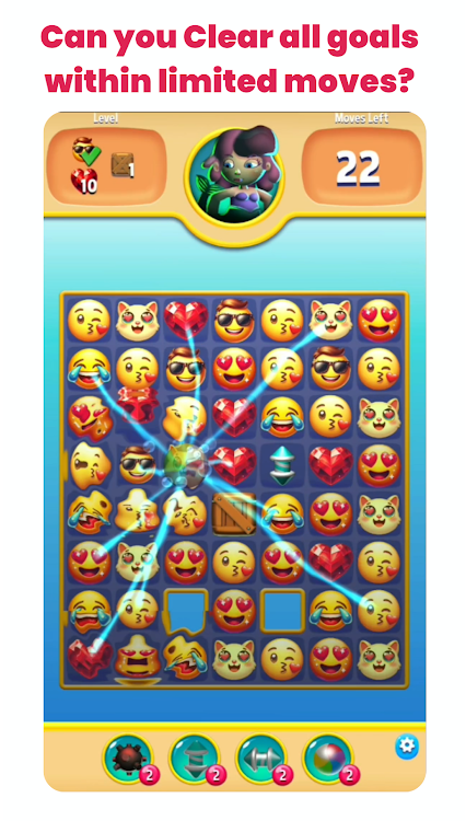 #2. Emoji Puzzle: Fun Match 3 Game (Android) By: HeyiDB