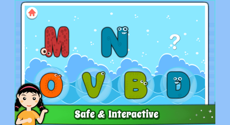 #6. Alphabet for Kids ABC Learning (Android) By: GunjanApps Studios