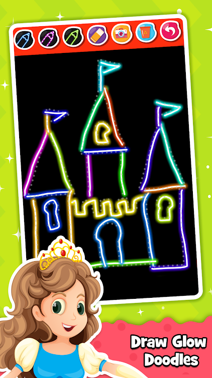 #2. Princess Coloring Book Games (Android) By: GunjanApps Studios