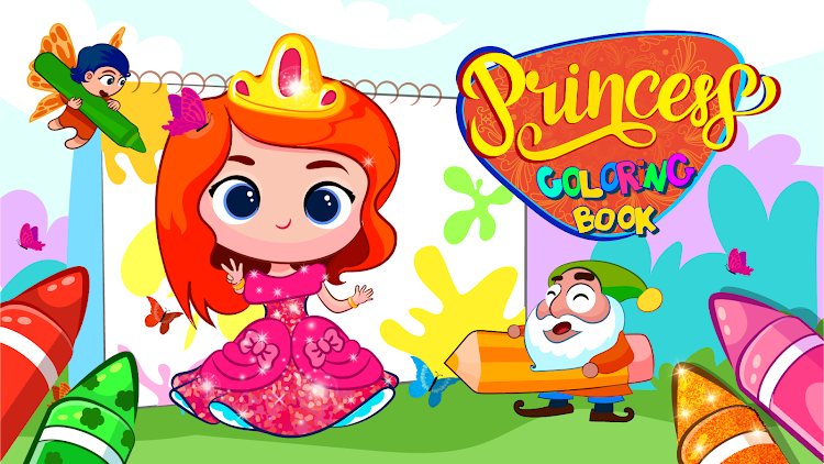 #6. Princess Coloring Book Games (Android) By: GunjanApps Studios