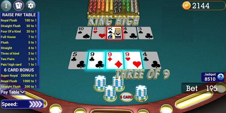 #7. Caribbean Stud Poker (Android) By: Blue Wind Studio