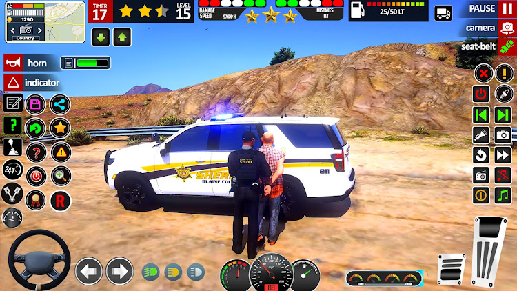 #2. Police Car Chase: Car Game (Android) By: Euro Games Hub