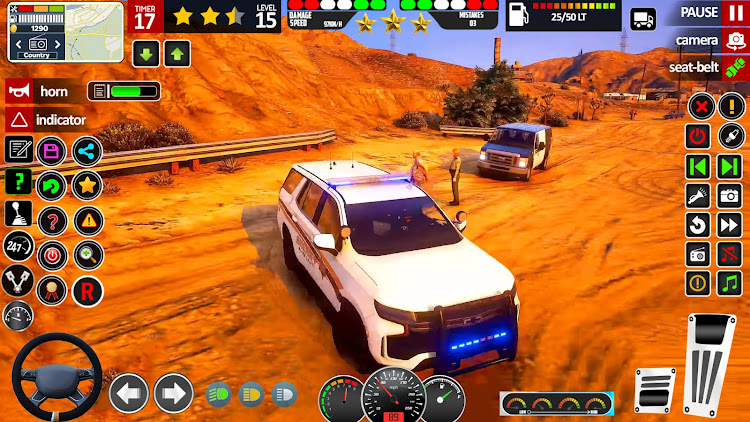 #5. Police Car Chase: Car Game (Android) By: Euro Games Hub