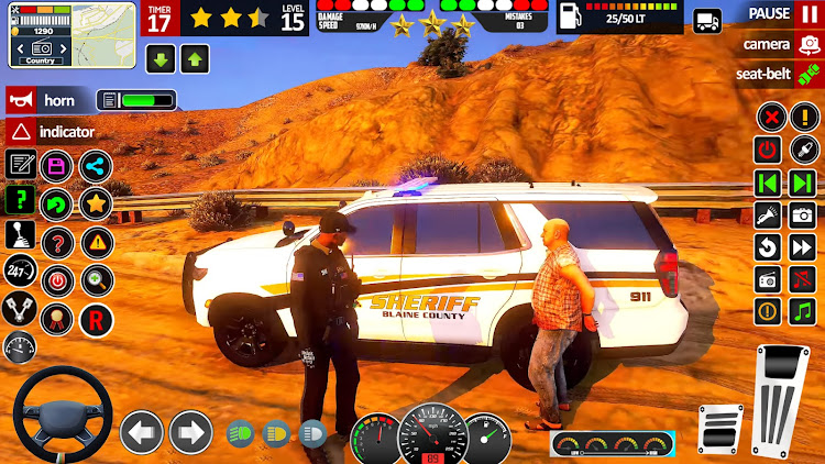 #4. Police Car Chase: Car Game (Android) By: Euro Games Hub