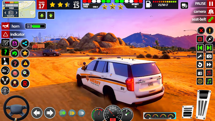 #6. Police Car Chase: Car Game (Android) By: Euro Games Hub