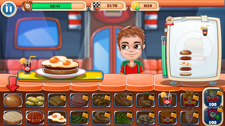 #6. Burger Fest: Cooking Games (Android) By: Unicorn Game Studio