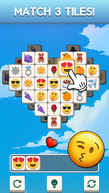 #2. Tile Match Emoji -Triple Tile (Android) By: Aura Game Studio