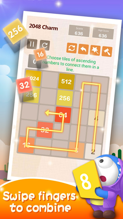 #2. Number Charm: 2048 Games (Android) By: DoPuz Games