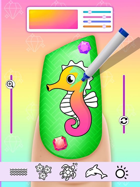 #4. Nail Art Salon Coloring Book (Android) By: Monkey Hug