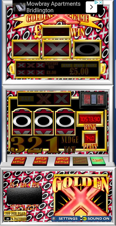 #4. Golden X Game UK Slot Machine (Android) By: Cashman_eq