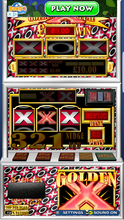 #8. Golden X Game UK Slot Machine (Android) By: Cashman_eq