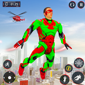 Flying Superhero Spider Games