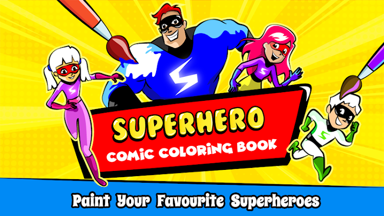 #9. Superhero Coloring Book Games (Android) By: GunjanApps Studios