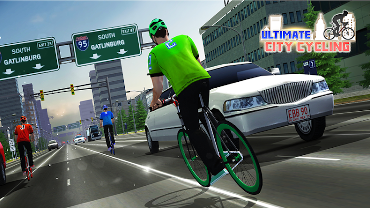 #2. Ultimate City Cycling (Android) By: 3D Parking and Simulation Games