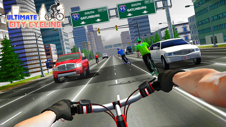 #4. Ultimate City Cycling (Android) By: 3D Parking and Simulation Games