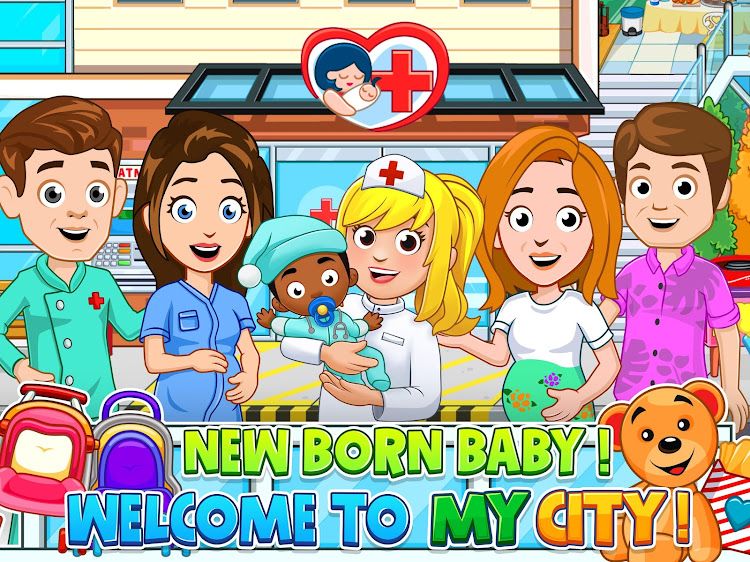 #7. My City : Newborn baby (Android) By: My Town Games Ltd