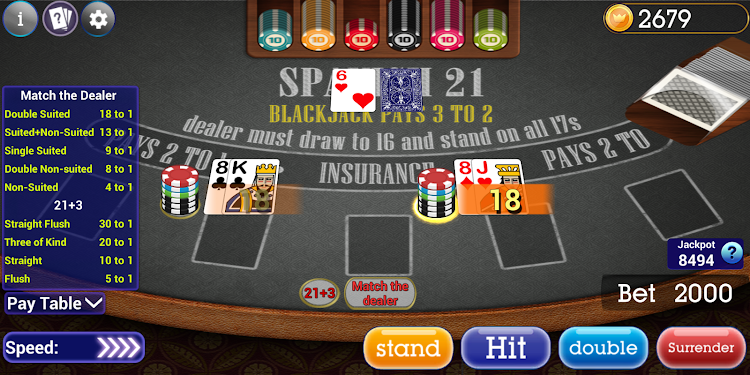 #8. Spanish Blackjack 21 (Android) By: Blue Wind Studio