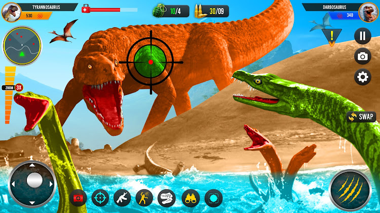 #2. Wild Dino Hunting Jungle Games (Android) By: Gamba Studio